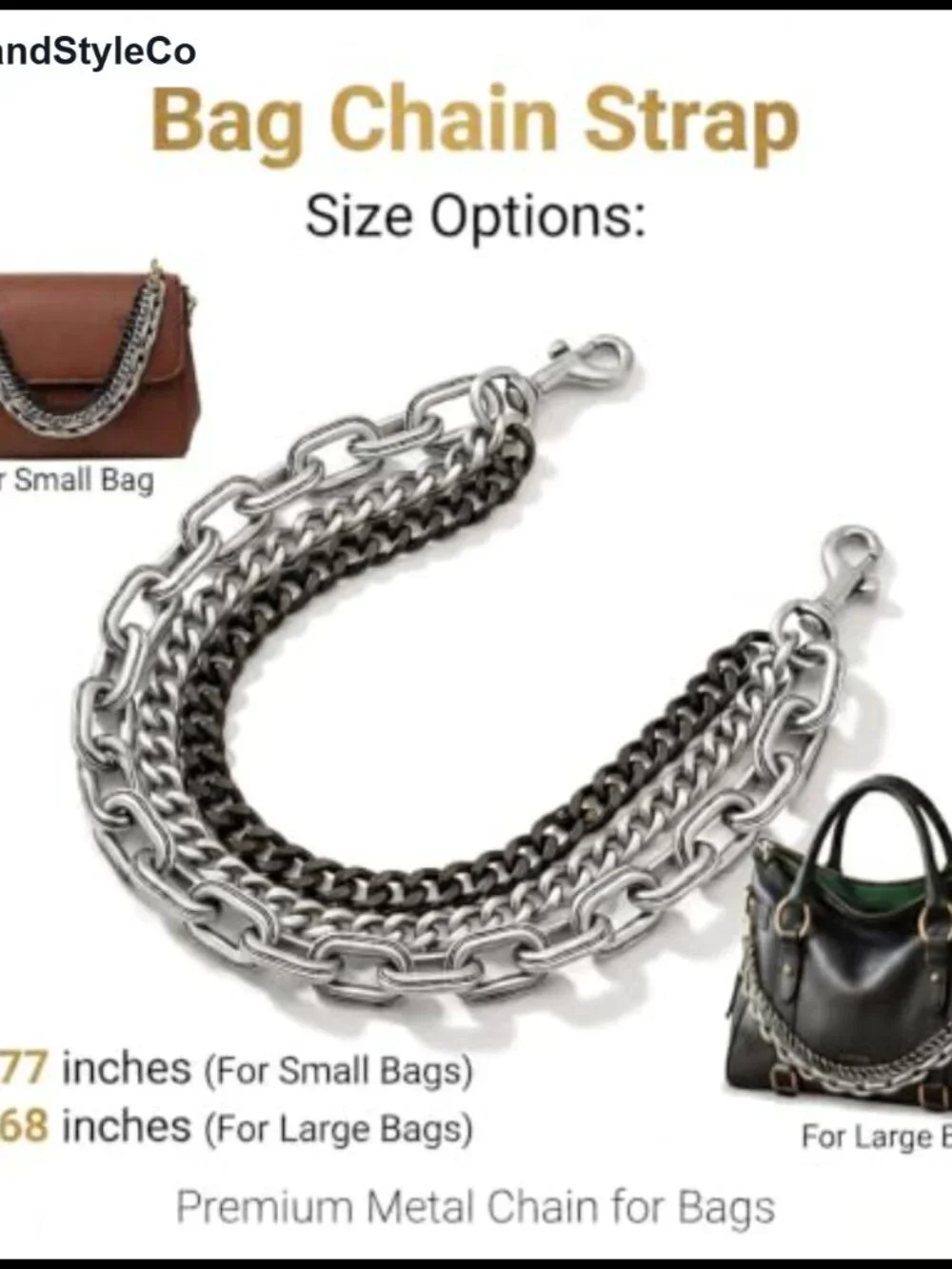 Two-tone vintage bag charm with carabiner, star design